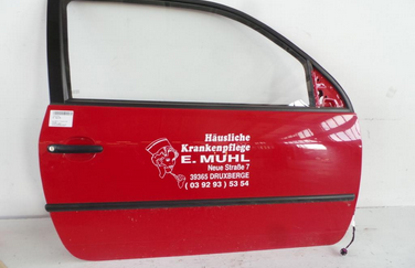 VW Lupo 6X T&uuml;r vorn rechts Beifahrert&uuml;r Rohbau LY3D Tornadorot